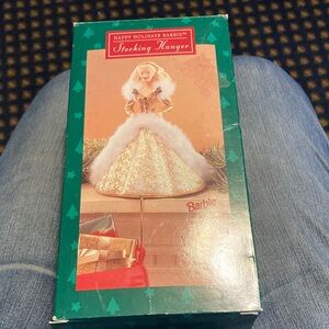 Barbie Festive Stocking Hanger - Gold and White